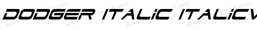 Dodger Italic ItalicVersion 30字体转换